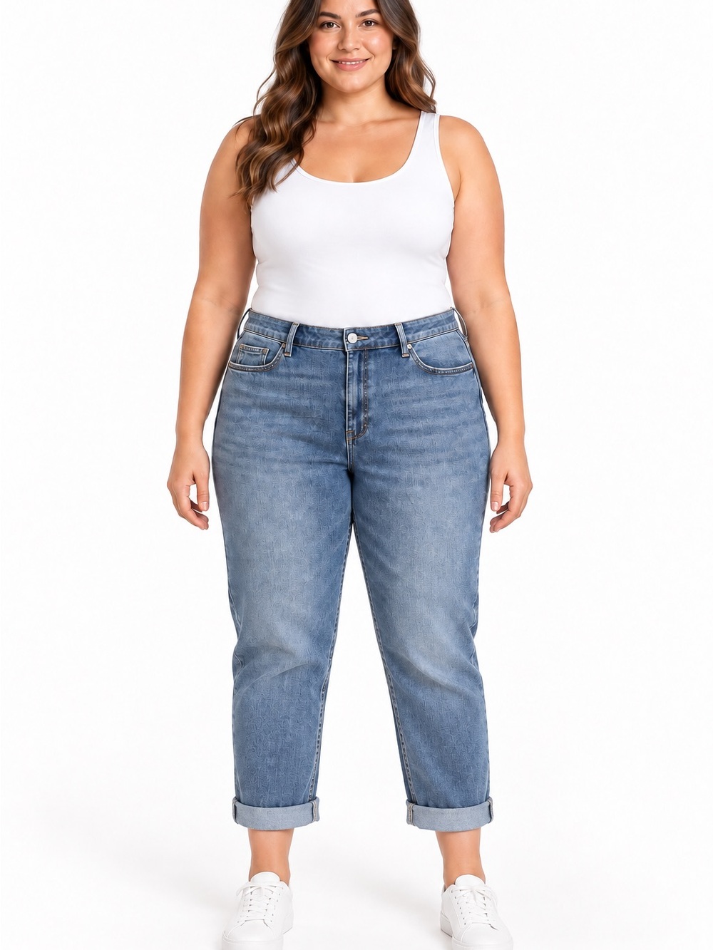 Vervet Skeeter Boyfriend Jeans Size 18 Cuffed Cropped Medium Wash